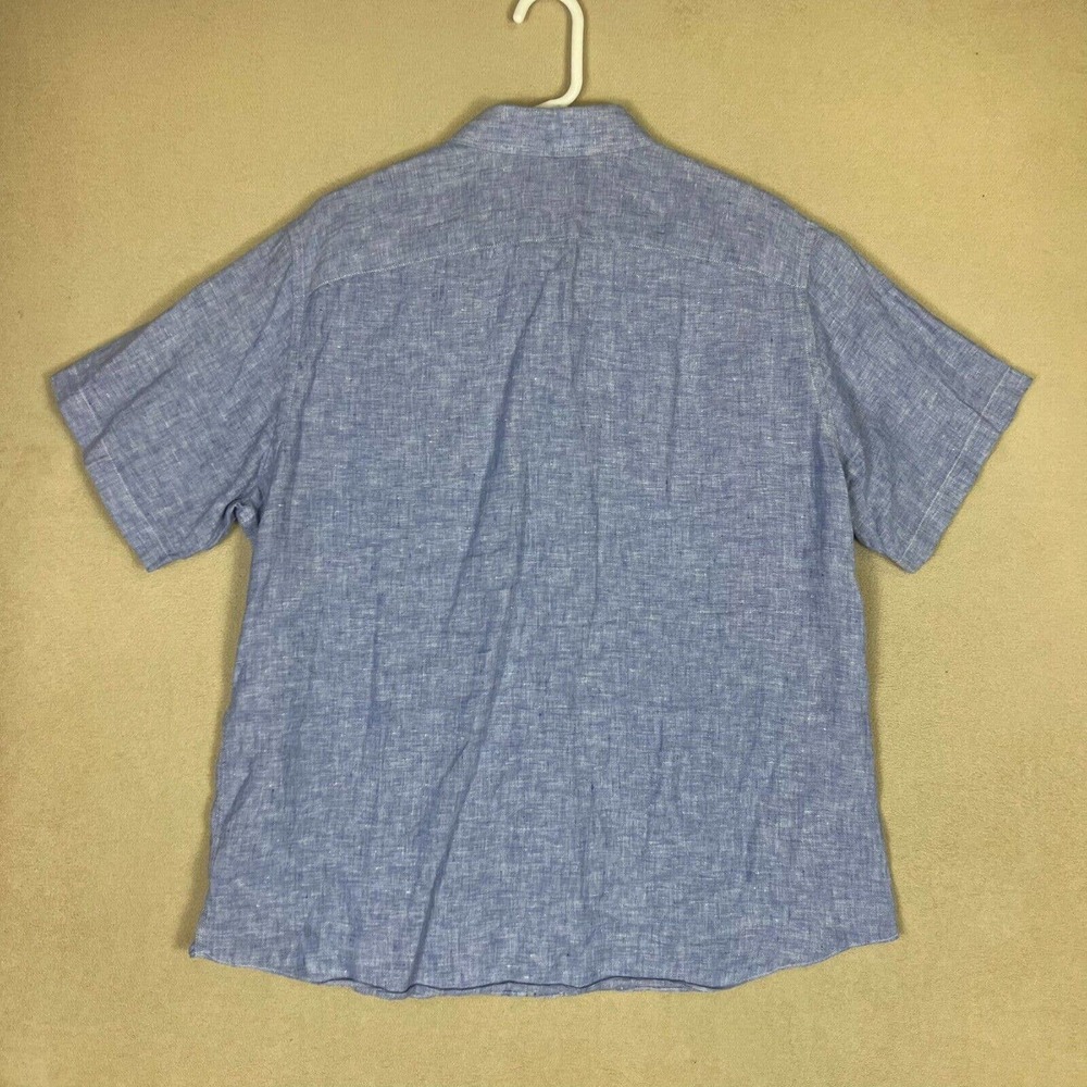 UNTUCKit Shirt Adtult Extra Large Blue 100% Linen Valente WR Button Up Mens - Picture 10 of 11